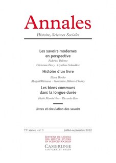 Front cover_Annal. hist. scien. social., 2022, no 03