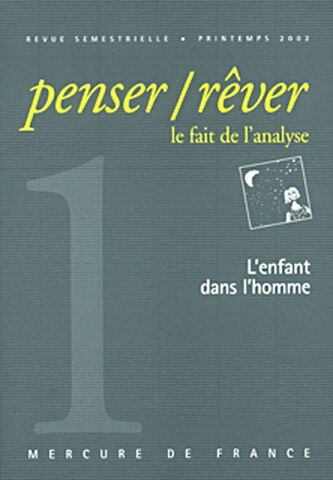 Couverture_Penser rêver, n°1. L'enfant dans l'homme