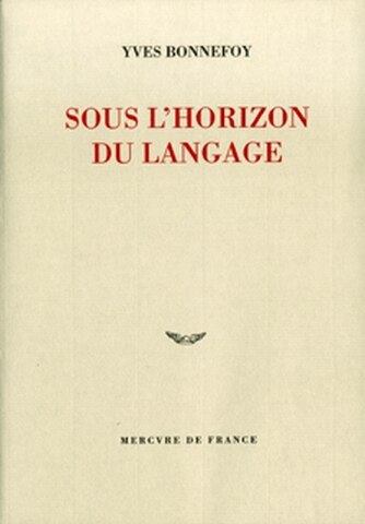 Front cover_Sous l'horizon du langage