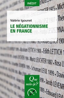 Front cover_Le négationnisme en France