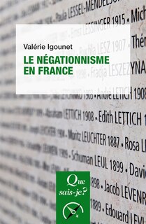 Front cover_Le négationnisme en France