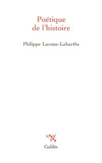 Front cover_Poétique de l'histoire