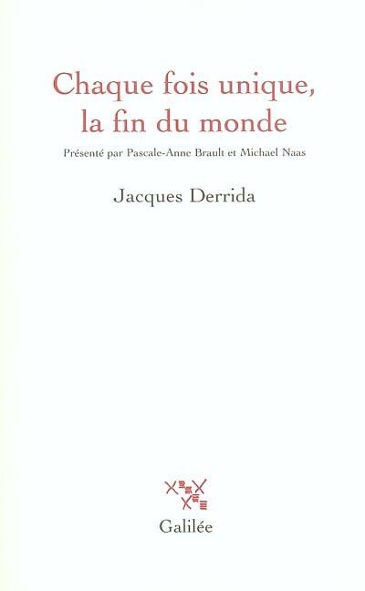 Front cover_Chaque fois unique, la fin du monde