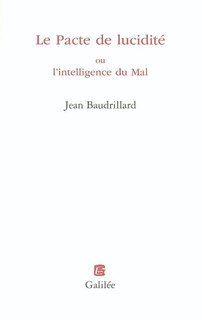 Front cover_Le pacte de lucidité ou L'intelligence du mal