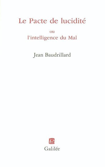 Front cover_Le pacte de lucidité ou L'intelligence du mal