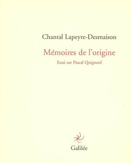 Front cover_M&eacute;moires de l'origine