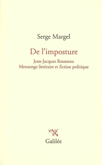 Front cover_De l'imposture