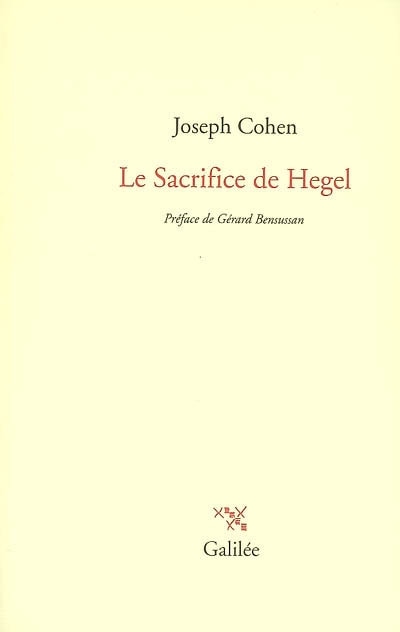 Front cover_Le sacrifice de Hegel