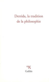 Front cover_Derrida, la tradition de la philosophie