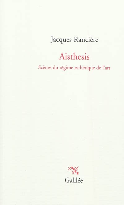 Front cover_Aisthesis : scènes du régime esthétique de l'art
