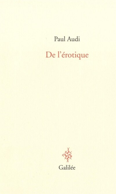 Front cover_De l'érotique
