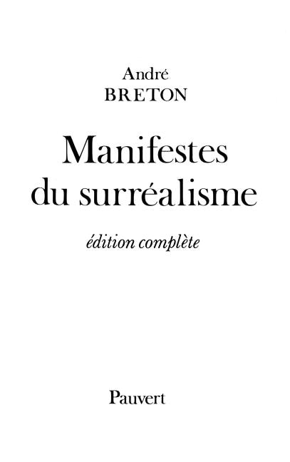 Front cover_Manifestes du surr&eacute;alisme