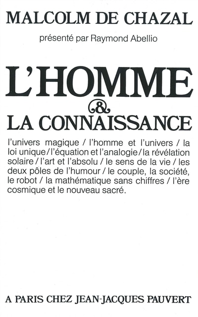 Couverture_L' homme & la connaissance