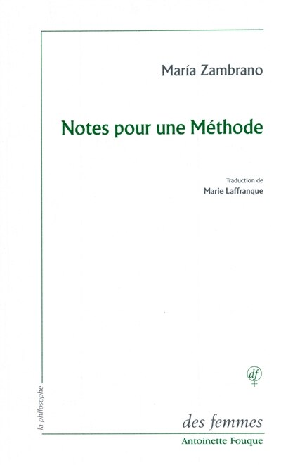 Front cover_Notes pour une méthode