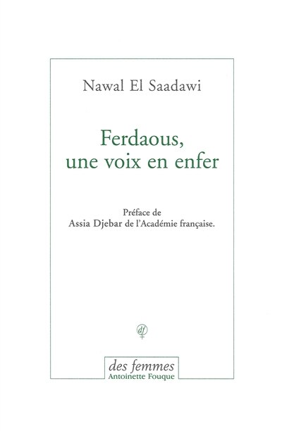 Front cover_Ferdaous, une voix en enfer