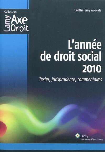 Couverture_L' année de droit social 2010