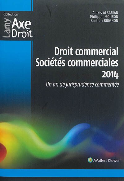 Front cover_Droit commercial, sociétés commerciales 2014