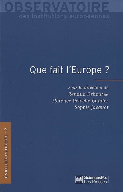 Que fait l'Europe ?