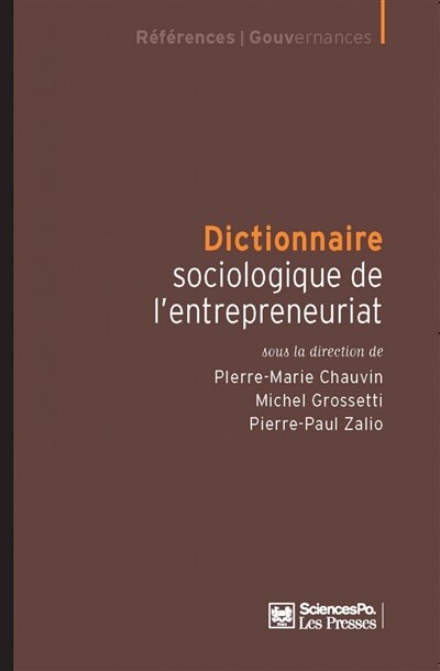 Couverture_Dictionnaire sociologique de l'entrepreneuriat