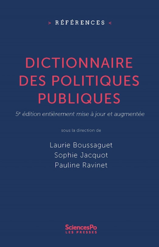 Front cover_Dictionnaire des politiques publiques