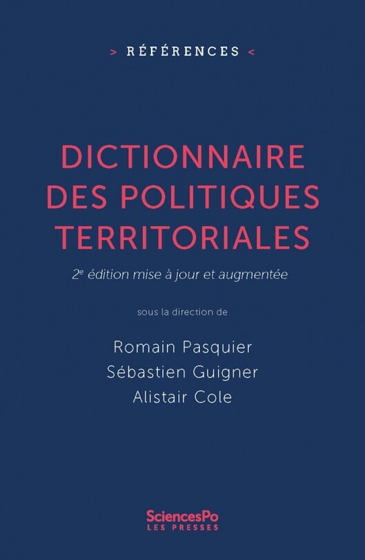 Front cover_Dictionnaire des politiques territoriales