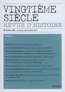 Couverture_Vingti&egrave;me si&egrave;cle 136, octobre-d&eacute;cembre 2017