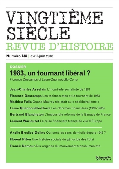 Couverture_Vingti&egrave;me si&egrave;cle 138, avril-juin 2018