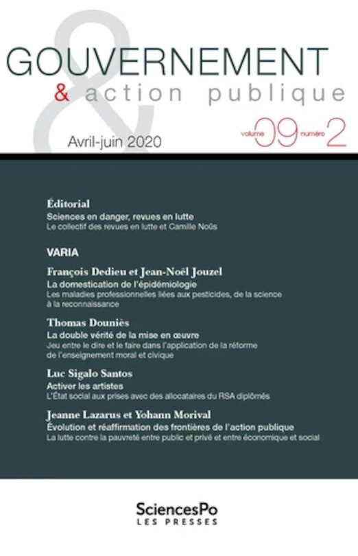 Gouvern. & action publique, v. 09, no 02: Varia