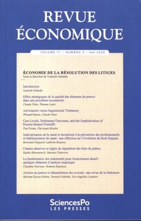 Front cover_Revue économique 71-3, mai 2020