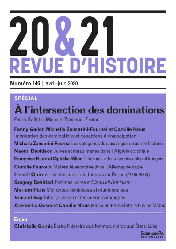 Front cover_20 & 21: Revue d'histoire, no 146