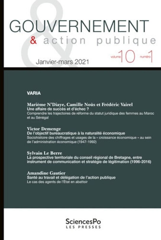 Gouvern. & action publique, v. 10, no 01: Varia