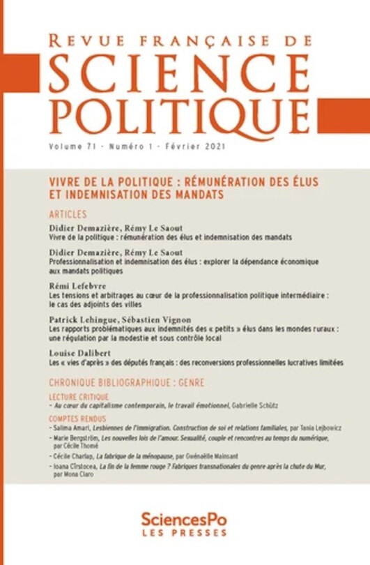 Front cover_Revue française science politique 71-1