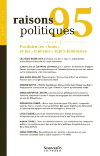 Front cover_Raisons politiques, n°95. Produire les bons et les mauvais sujets féministes