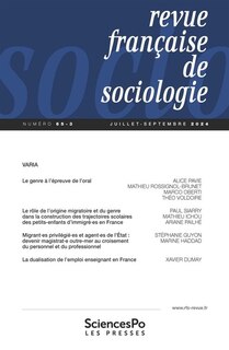 Front cover_Revue française de sociologie, n°65-3. Varia