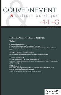 Couverture_Gouvernement & action publique, n&deg;14-3. Varia