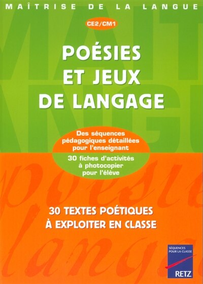 Front cover_Poésies et jeux de langage CE2-CM1