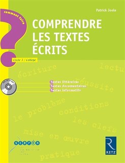 Couverture_Comprendre les textes écrits