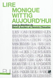 Front cover_Lire Monique Wittig aujourd'hui