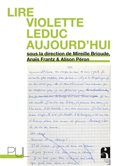 Front cover_Lire Violette Leduc aujourd'hui