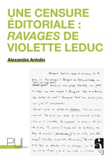 Front cover_Une censure éditoriale