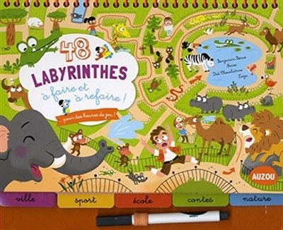Couverture_48 labyrinthes &agrave; faire et &agrave; refaire