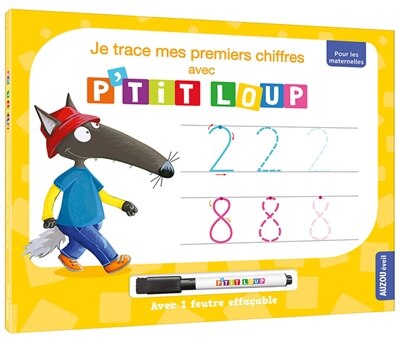 Couverture_Je trace mes premiers chiffres avec P'tit Loup