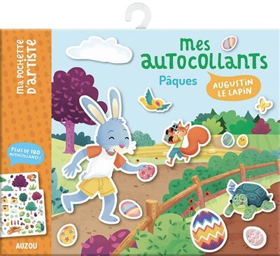Front cover_MA POCHETTE D'AUTOCOLLANTS : PÂQUES, AUGUSTIN LE LAPIN