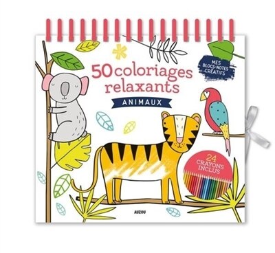 Front cover_50 coloriages relaxants : animaux