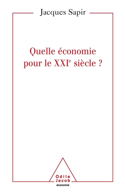 Front cover_QUELLE ECONOMIE POUR 21E