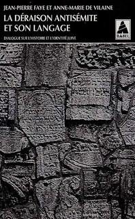 Front cover_La déraison antisémite et son langage