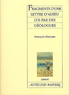 Front cover_Fragments d'une lettre d'adieu lus par des géologues