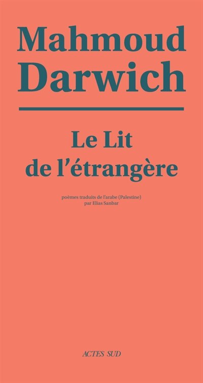 Couverture_Le lit de l'étrangère : poèmes