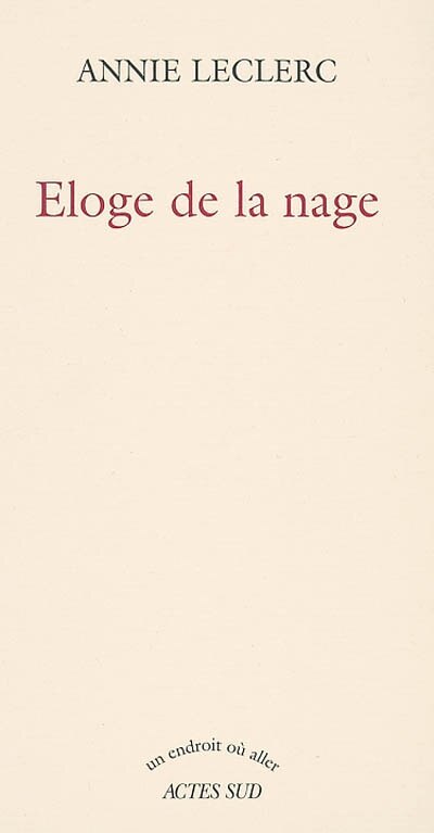 Couverture_Eloge de la nage