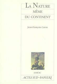 Front cover_La nature même du continent